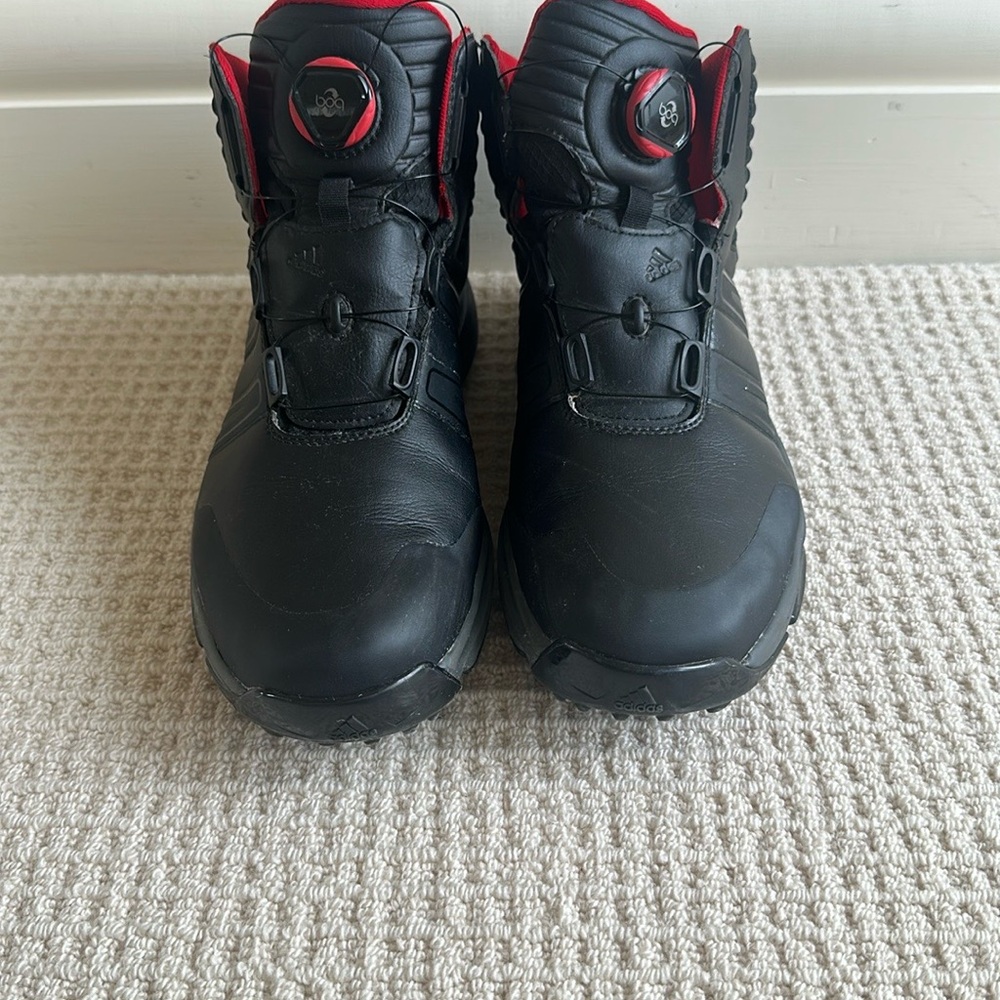 Adidas Black and Red Climaproof Boa Golf Boots